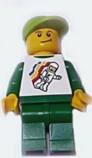Torse blanc, jambes vertes, casquette vert citron - peabody (White Torso, Green Legs, Lime Cap - Peabody)