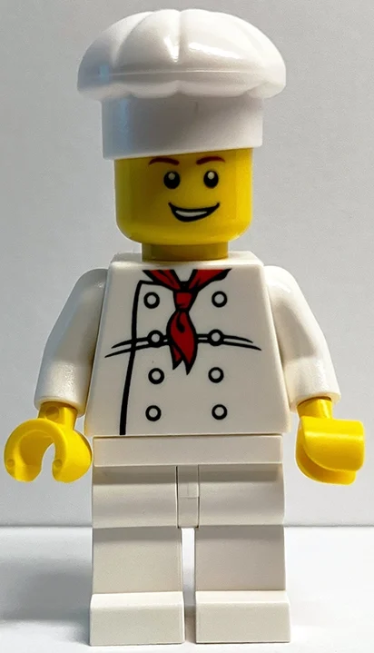 Chef - torse blanc, jambes blanches, chapeau blanc - lynnwood (Chef - White Torso, White Legs, White Hat - Lynnwood)