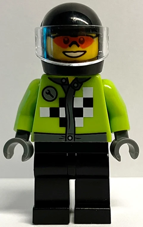 Vert citron torse, jambes noires, casque noir - desperes (Lime Torso, Black Legs, Black Helmet - DesPeres)
