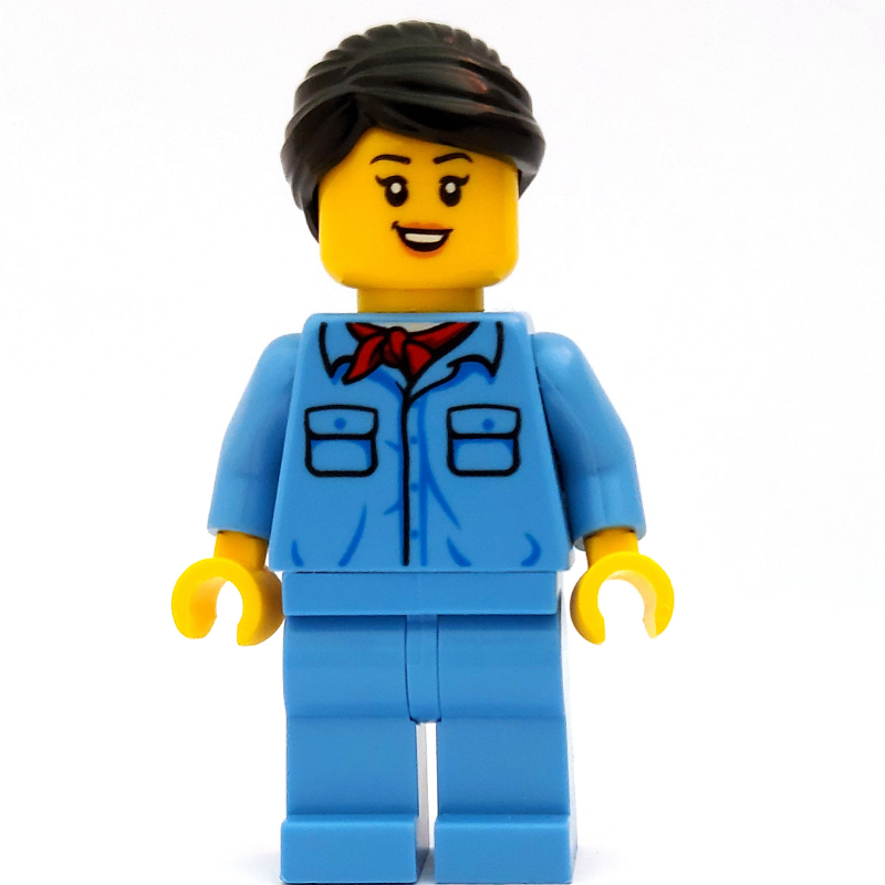 Conducteur de train - bleu moyen, femelle (Train Conductor - Medium Blue, Female)