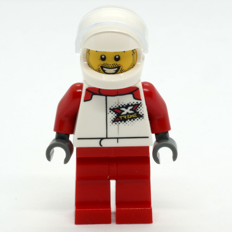 Pilote - torse blanc, jambes rouges, casque blanc (Pilot - White Torso, Red Legs, White Helmet)