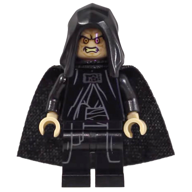 Empereur palpatine, peau beige, capuche ouverte (19888 cape) (Emperor Palpatine, Tan Skin, Open Hood (19888 Cape))