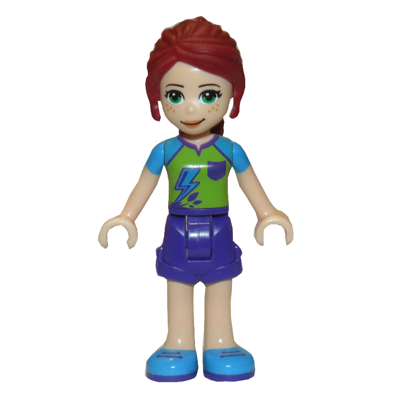 Mia — haut vert citron, jupe pourpre foncé (Mia - Lime Top, Dark Purple Skirt)