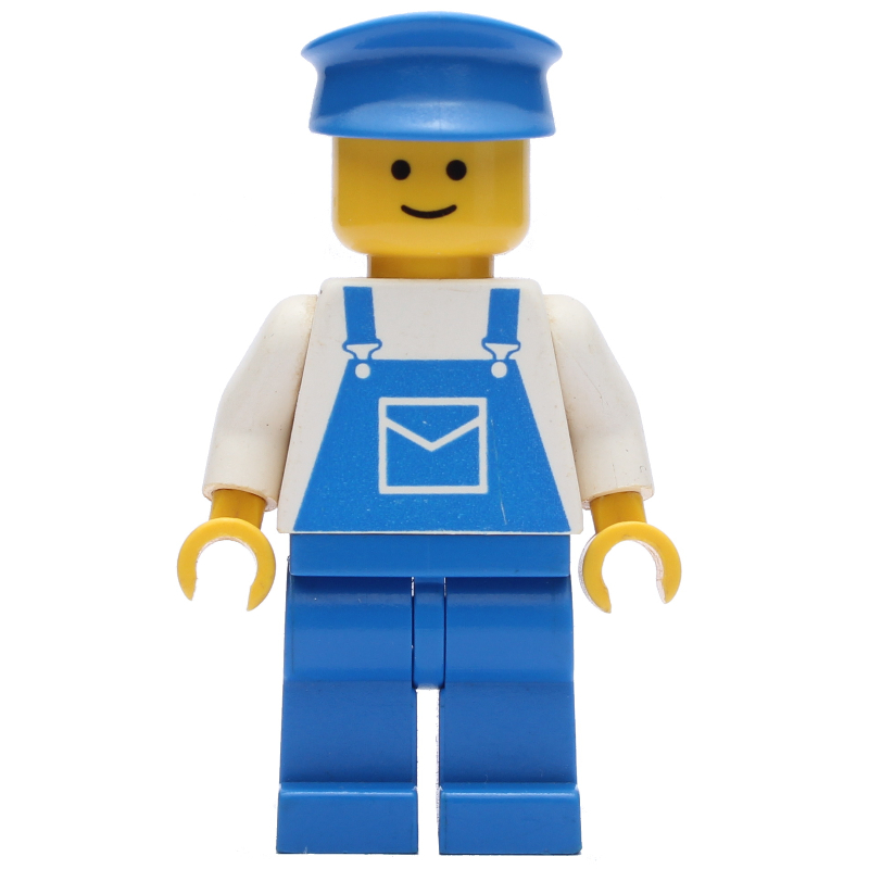 Torse blanc, bleu général, casquette bleue (White Torso, Blue Overall, Blue Cap)
