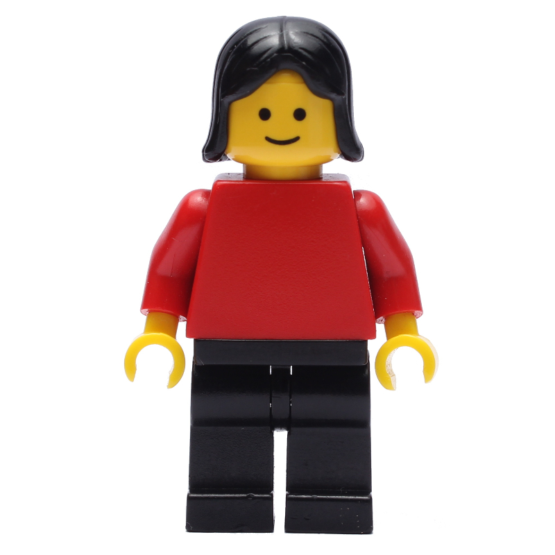 Torse rouge, jambes noires, cheveux noirs (Red Torso, Black Legs, Black Hair)