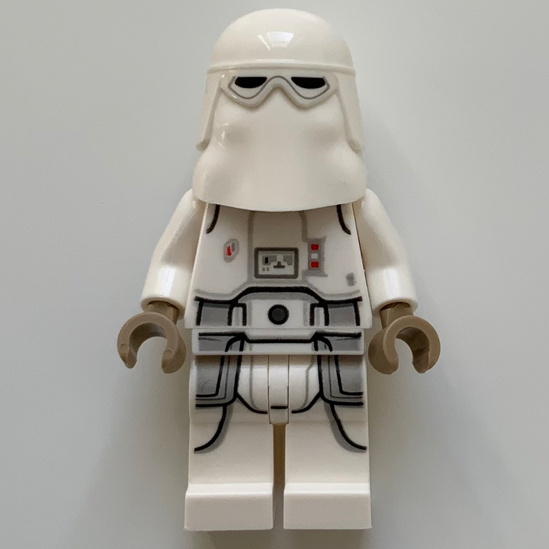 Soldat des neiges, hanches blanches, jambes imprimées, mains beige foncées (tête 3626cpr1709) (Snowtrooper, White Hips, Printed Legs, Dark Tan Hands (3626cpr1709 Head))