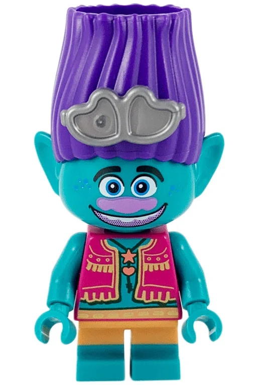 Trolls - branche avec lunettes de soleil argent métallique (Trolls - Branch with Metallic Silver Sunglasses)