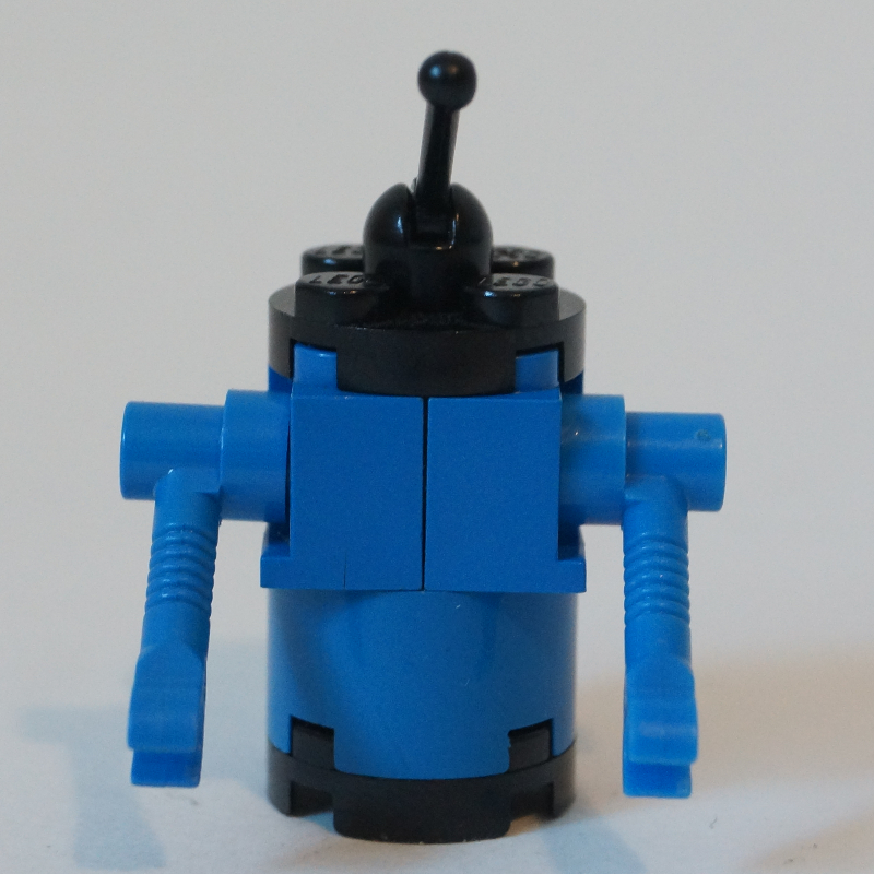 Droïde espace classique - bleu, base ronde (Classic Space Droid - Blue, Round Base)