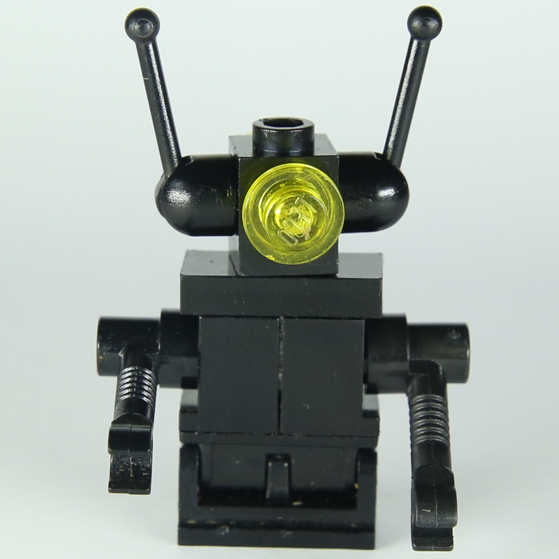 Droïde espace classique - noir, base charnière yeux transparent-jaunes, barre (Classic Space Droid - Black, Hinge Base Trans-Yellow Eyes, Bar)