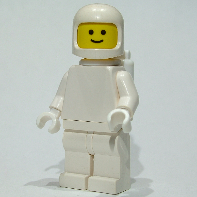 Astronaute classique, blanc avec des réservoirs d'air (casque 3842a), torse uni (Classic Spaceman, White with Airtanks (3842a Helmet), Plain Torso)