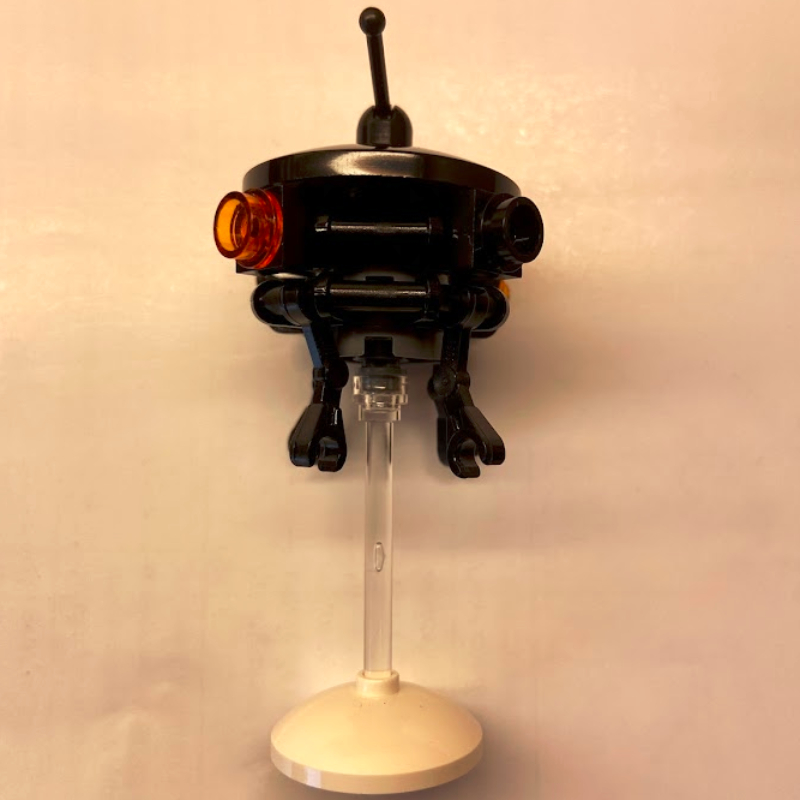 Droïde sonde impériale (stand plat blanc, levier sur le dessus) (Imperial Probe Droid (White Dish Stand, Lever on Top))