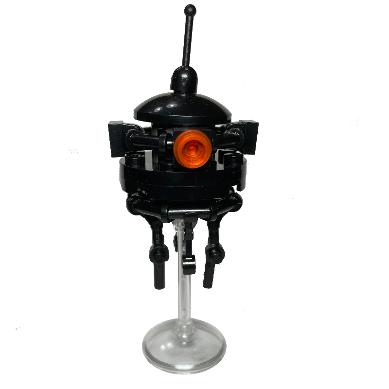Droïde sonde impériale (transparent clair plat stand, levier sur le dessus) (Imperial Probe Droid (Trans Clear Dish Stand, Lever on Top))