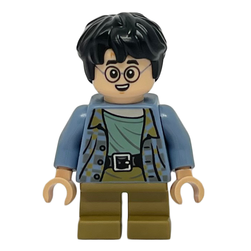 Harry Potter, chemise bleu sable, courtes jambes beige foncé, sale (Harry Potter, Sand Blue Shirt, Short Dark Tan Legs, Dirty)