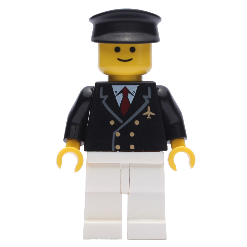 Pilote - torse noir, jambes blanches, casquette noire (Pilot - Black Torso, White Legs, Black Cap)