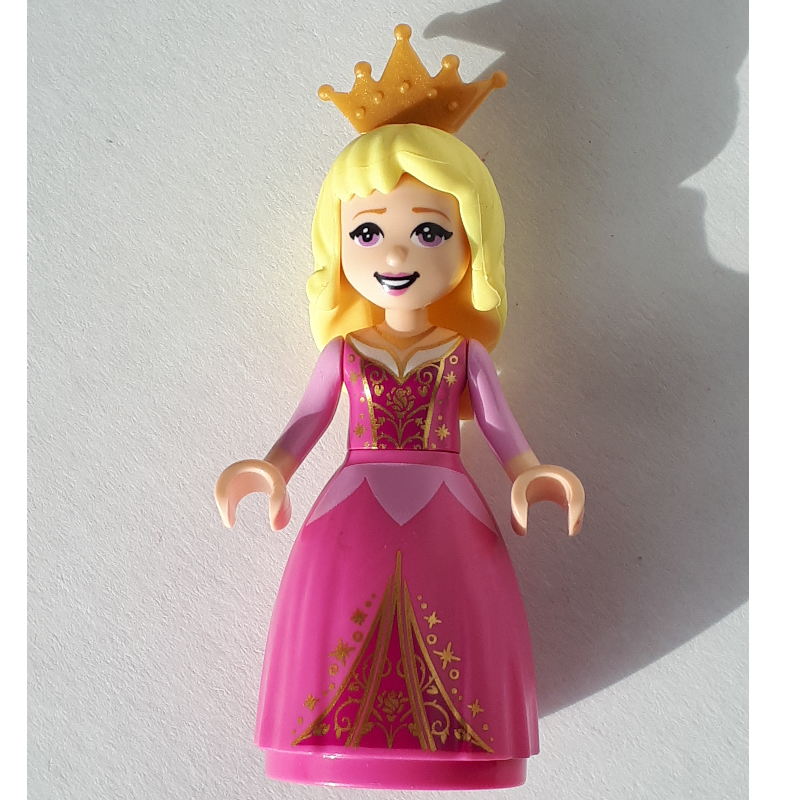 Aurore — robe rose foncé, couronne (Aurora - Dark Pink Gown, Crown)