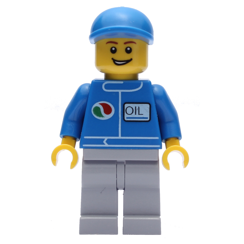 Octan - torse bleu, jambes gris bleuté clair, casquette bleue (Octan - Blue Torso, Light Bluish Grey Legs, Blue Cap)