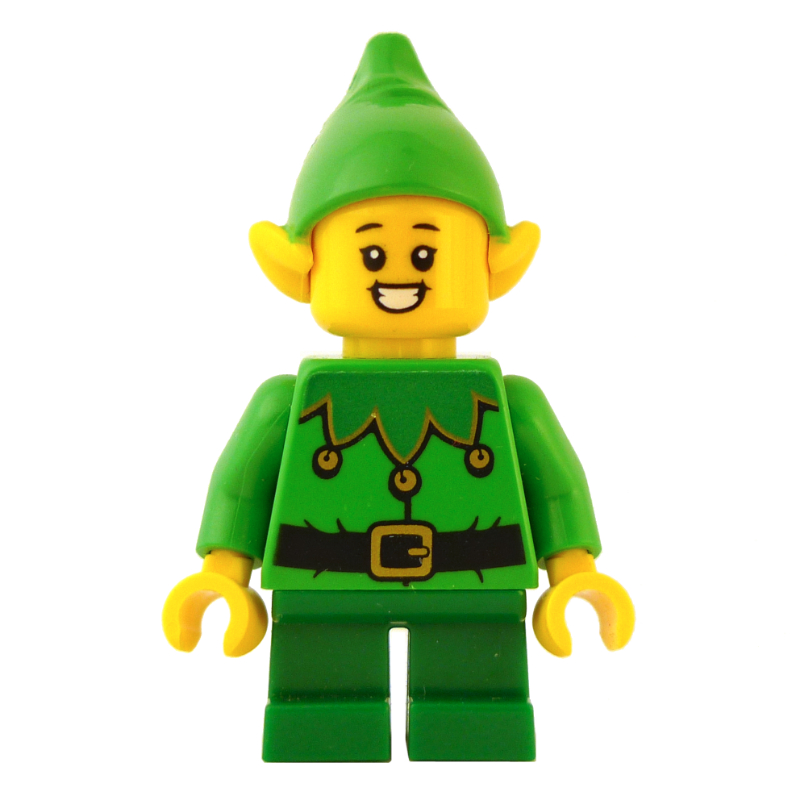 Elf - torse vert vif, jambes vertes, chapeau vert vif (Elf - Bright Green Torso, Green legs, Bright Green Hat)