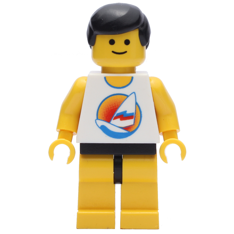 Torse blanc, jambes jaunes, cheveux noirs (White Torso, Yellow Legs, Black Hair)