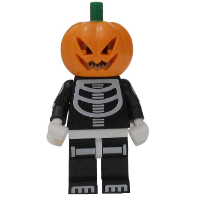 Costume squelette avec tête de citrouille (Skeleton Costume with Pumpkin Head)