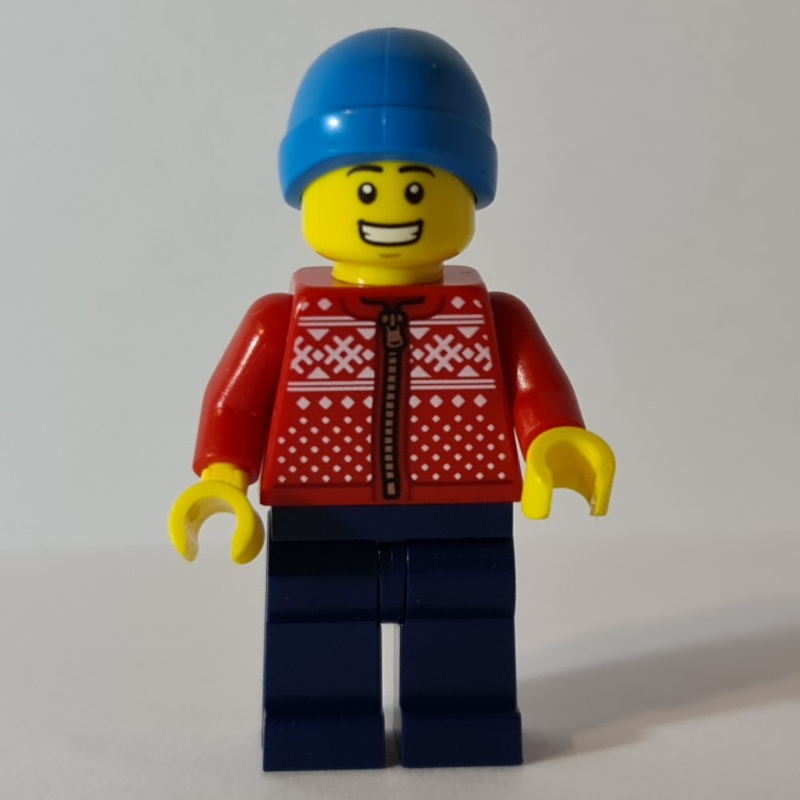 Torse rouge, jambes bleu foncé, casquette bleu azur foncé (Red Torso, Dark Blue Legs, Dark Azure Cap)