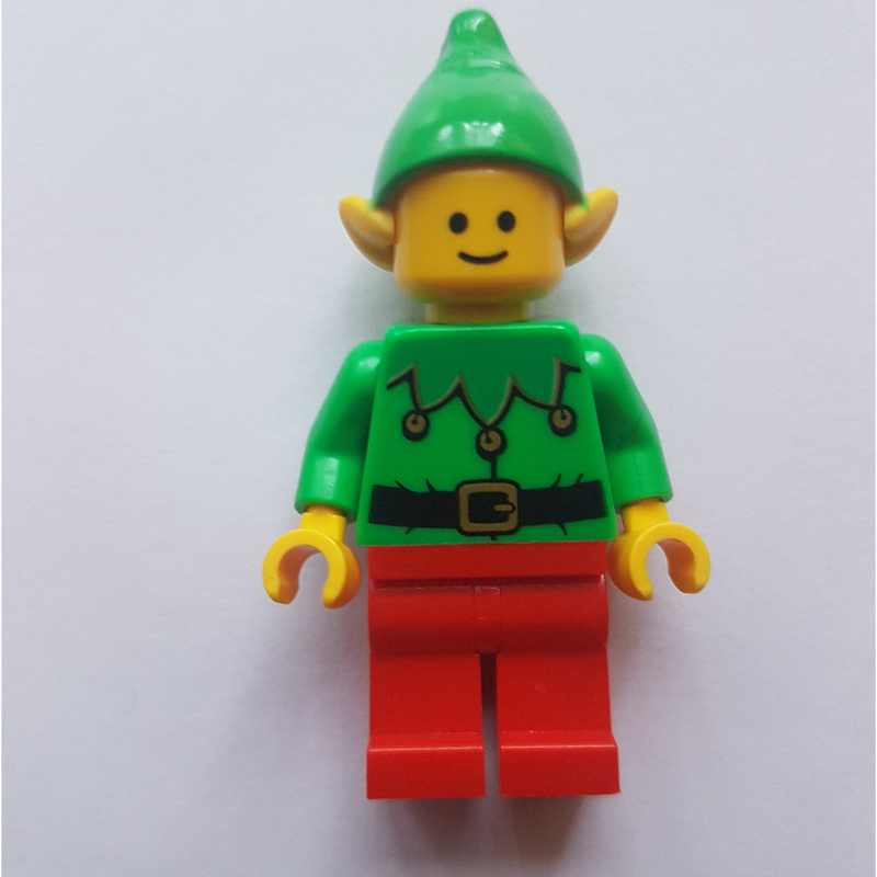 Elf - torse vert vif, jambes rouges, chapeau vert vif (Elf - Bright Green Torso, Red Legs, Bright Green Hat)