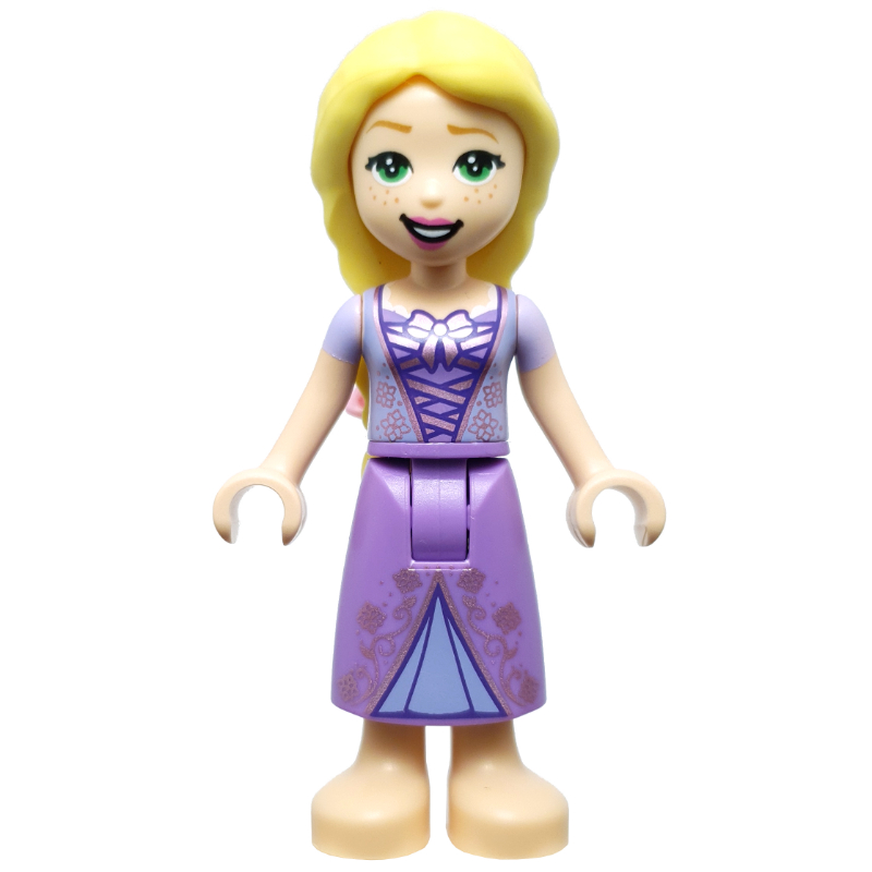 Raiponce — haut lavande, robe lavande moyen, fleurs (Rapunzel - Lavender Top, Medium Lavender Dress, Flowers)
