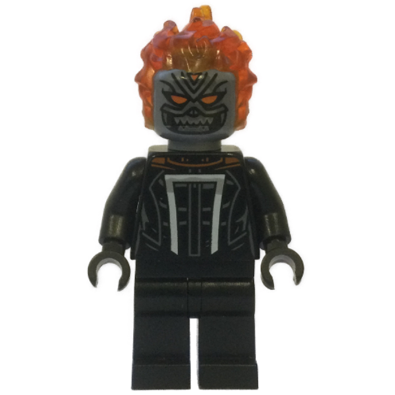 Cavalier fantôme, tête argent mat (Ghost Rider, Flat Silver Head)