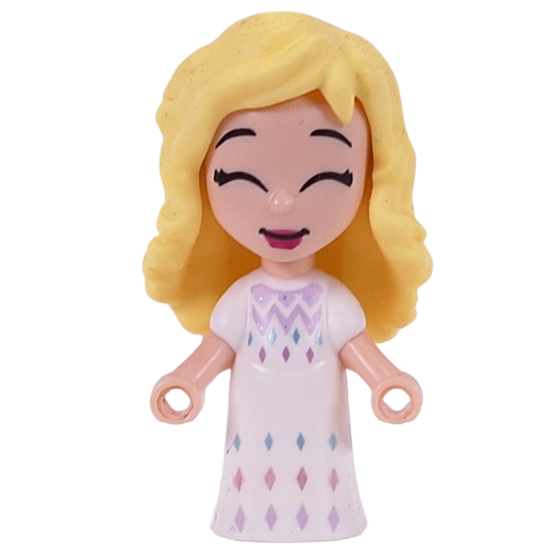 Elsa - micro-poupée, robe blanche, cheveux lâches (Elsa - Microdoll, White Dress, Loose Hair)