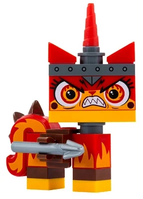 Unikitty / guerrier kitty, avec harpon, yeux de feu (Unikitty / Warrior Kitty, with Harpoon, Fire Eyes)