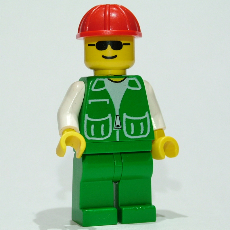 Torse vert, jambes vertes, chapeau de sécurité rouge (Green Torso, Green Legs, Red Safety Hat)