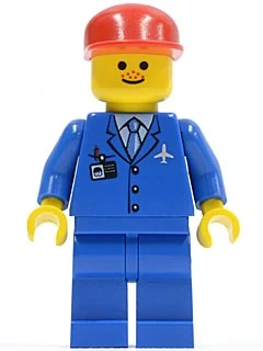 Pilote - torse bleu, jambes bleues, casquette rouge (Pilot - Blue Torso, Blue Legs, Red Cap)