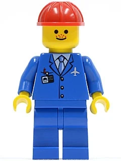 Pilote - torse bleu, jambes bleues, casque rouge (Pilot - Blue Torso, Blue Legs, Red Helmet)