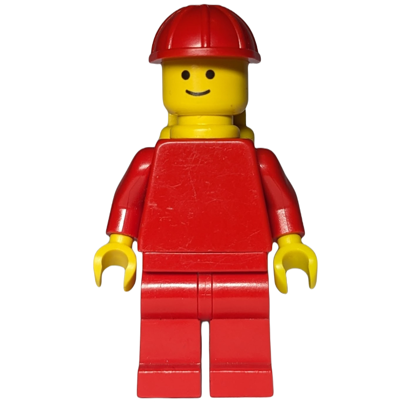 Torse rouge, jambes rouges, casque rouge, réservoirs d'air jaunes (Red Torso, Red Legs, Red Helmet, Yellow Air Tanks)