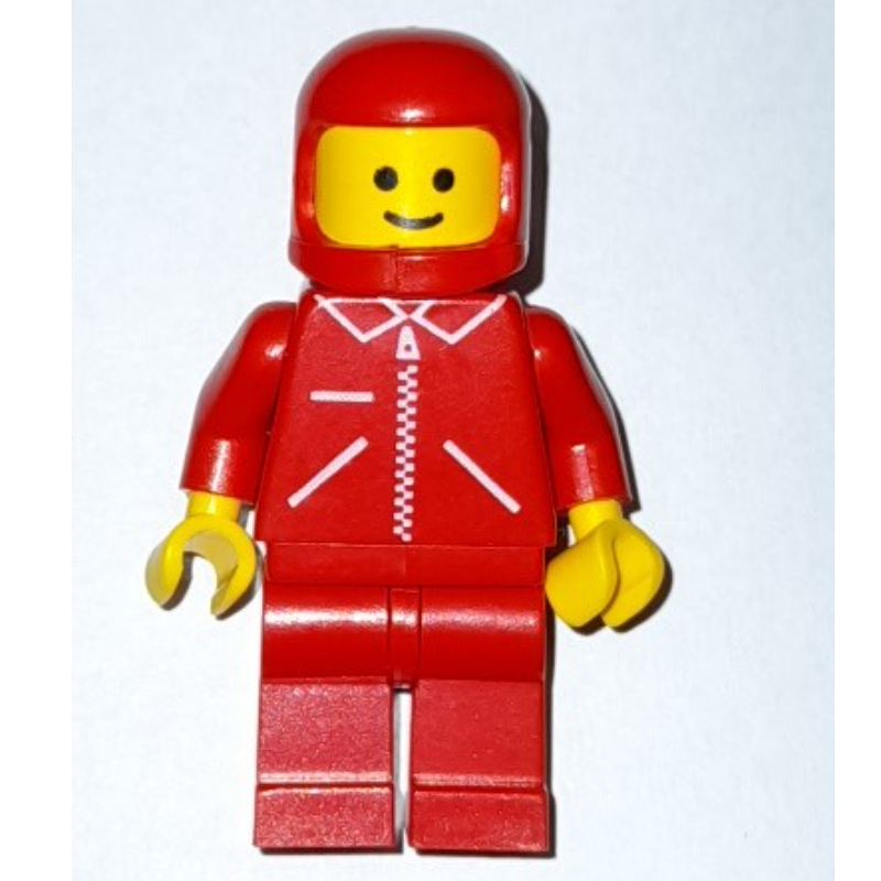 Torse rouge, fermeture éclair, jambes rouges, casque rouge (Red Torso, Zipper, Red Legs, Red Helmet)