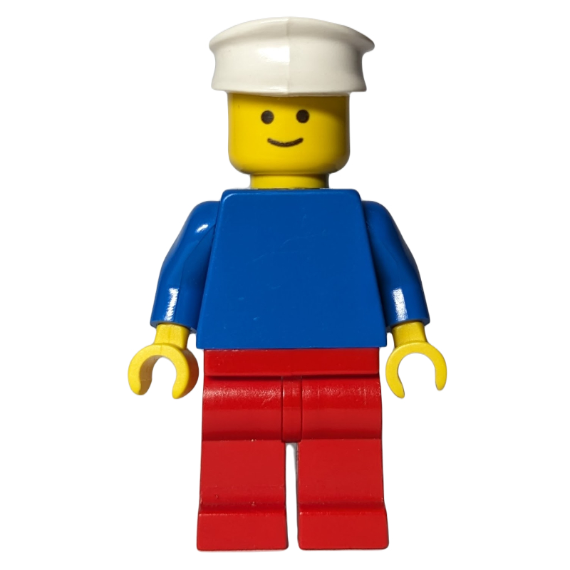 Torse bleu, jambes rouges, casquette blanche (Blue Torso, Red Legs, White Cap)
