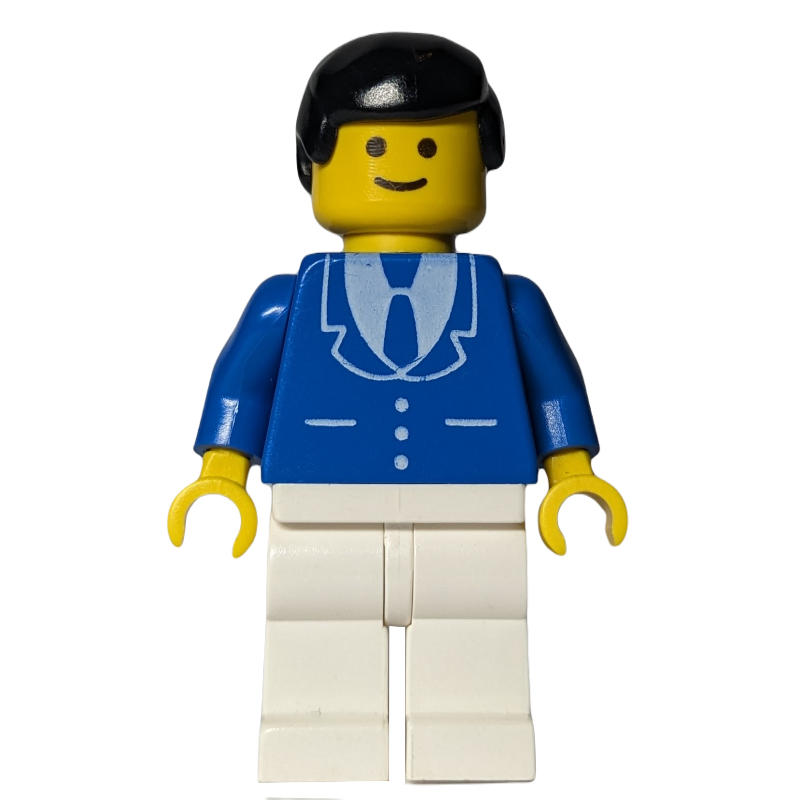 Torse bleu, jambes blanches, cheveux noirs (Blue Torso, White Legs, Black Hair)