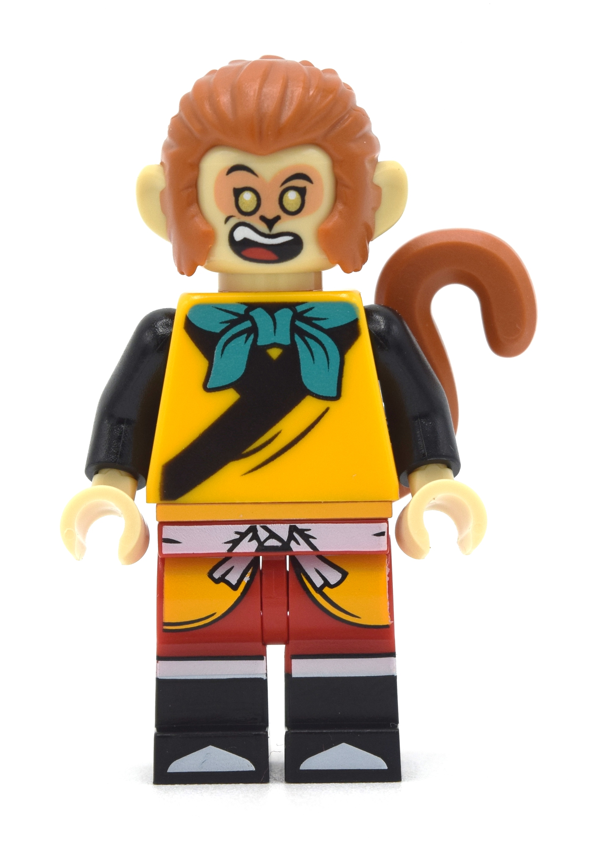 Roi-Singe, arc turquoise foncé, sourire / en colère (Monkey King, Dark Turquoise Bow, Smile / Angry)