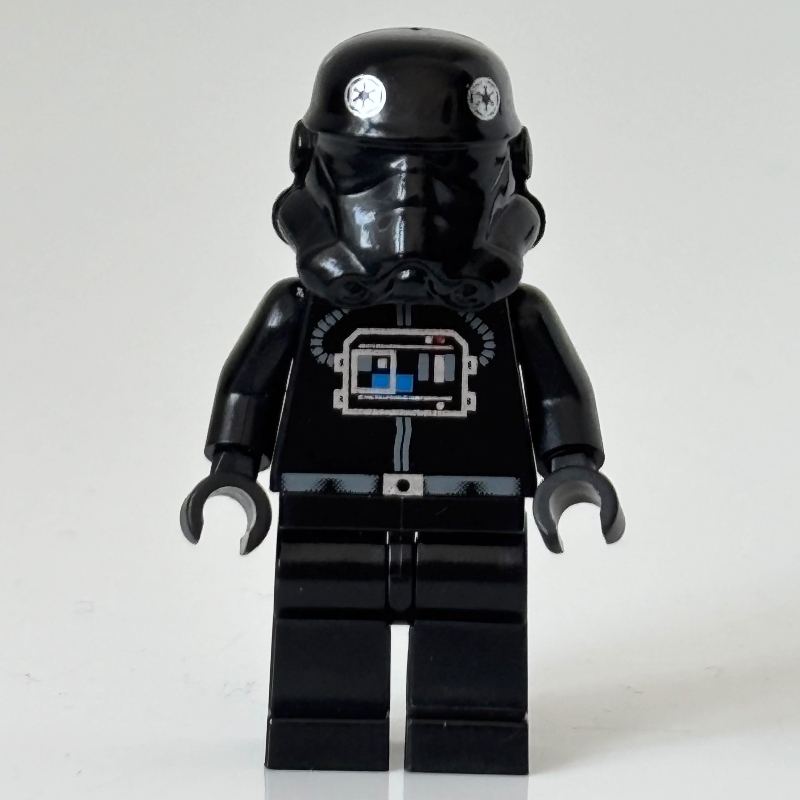 Pilote TIE, jambes lisses, motif imprimé tête de masque pour les yeux (87556 casque) (TIE Pilot, Plain Legs, Eyemask Head Print (87556 Helmet))