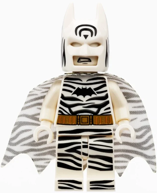 Batman, costume à rayures zébrées, cape et cagoule (Batman, Zebra Stripe Suit, Cape, and Cowl)