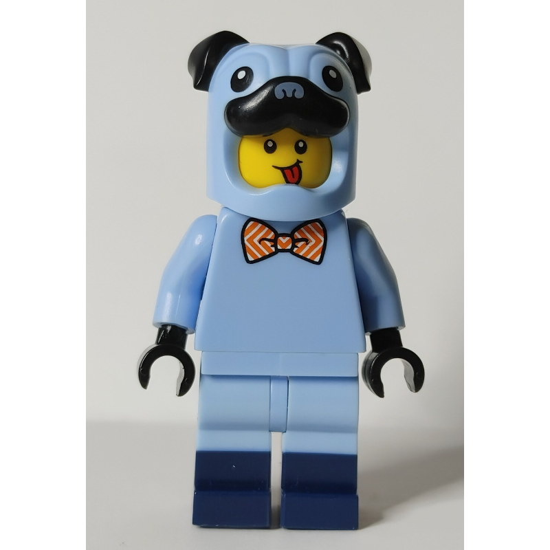 Costume de carlin - bleu clair vif (Pug Costume - Bright Light Blue)