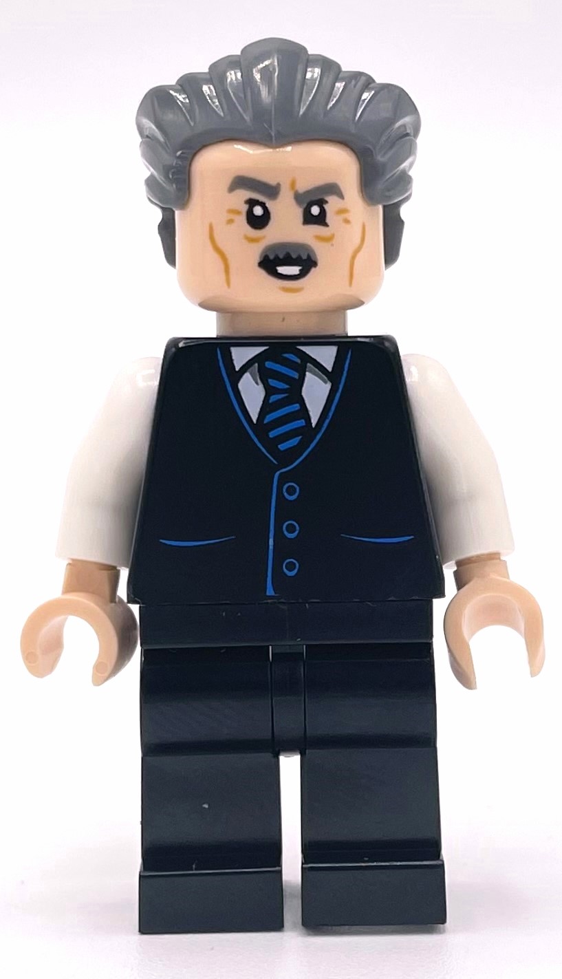 J. jonah jameson, tenue noire, cheveux gris bleuté foncé (J. Jonah Jameson, Black Suit, Dark Bluish Gray Hair)
