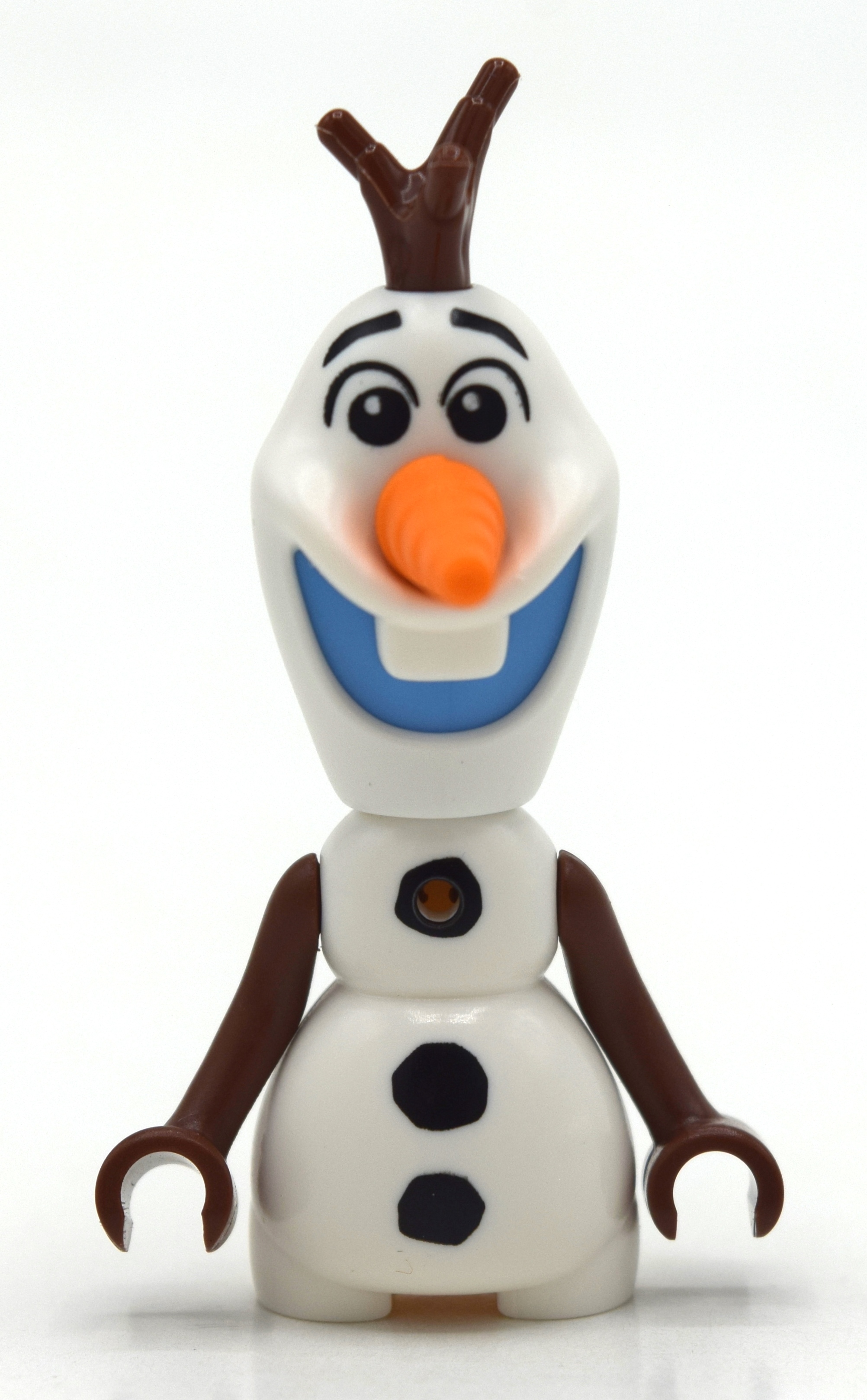 Olaf, bras de micropoupées, poils de bâton, bouche bleu moyen (Olaf, Micro-Doll Arms, Stick Hair, Medium Blue Mouth)