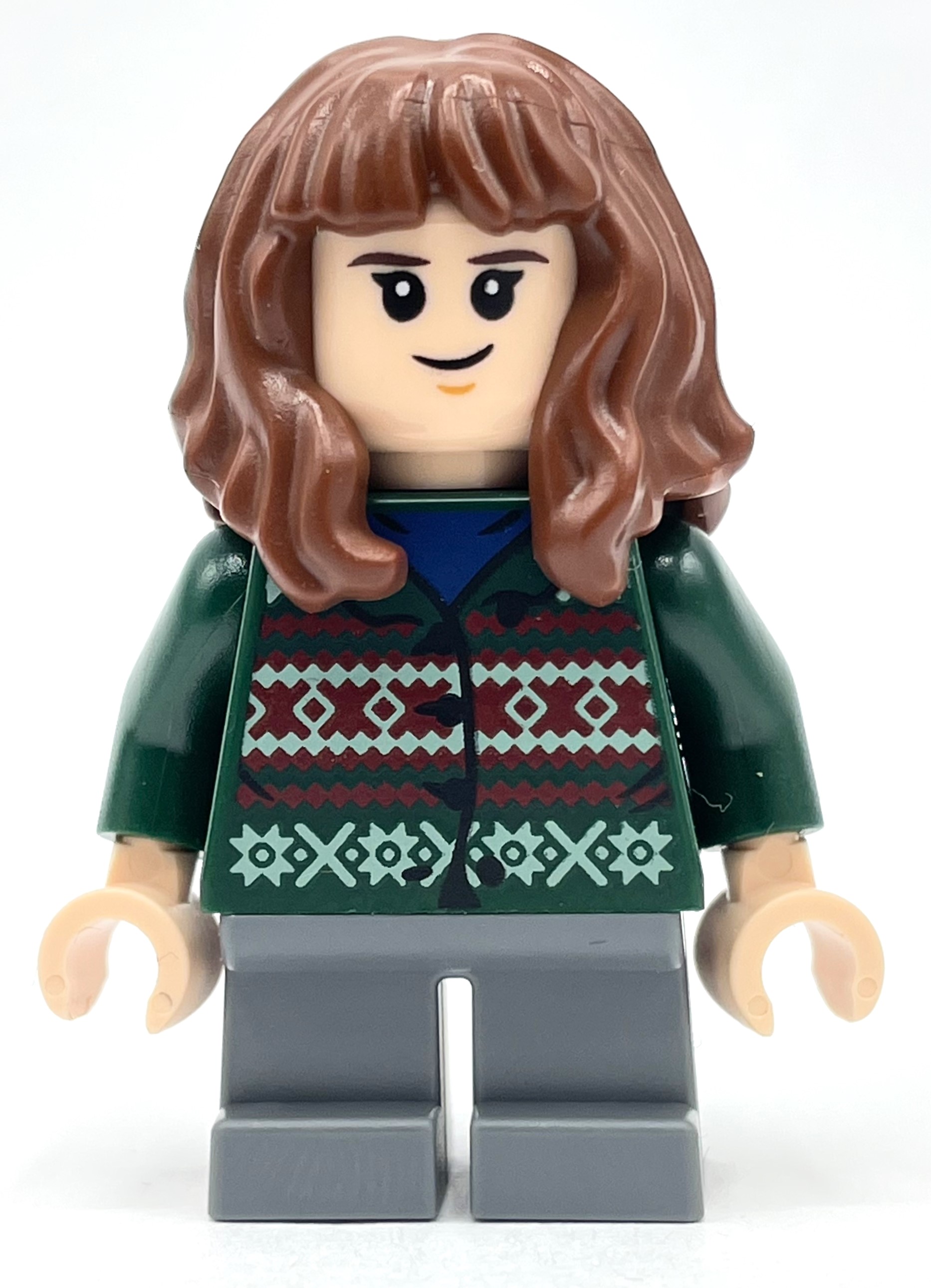 Hermione Granger, pull vert foncé, courtes jambes gris bleuté foncé (Hermione Granger, Dark Green Sweater, Short Dark Bluish Gray Legs)