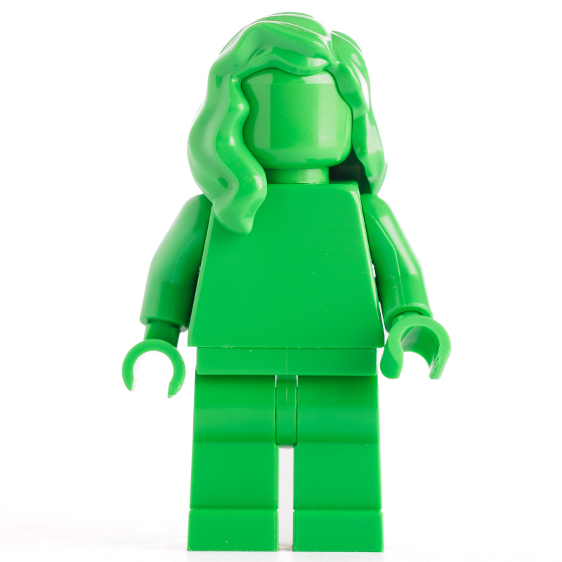 Monochrome vert vif avec des cheveux (Monochrome Bright Green with Hair)