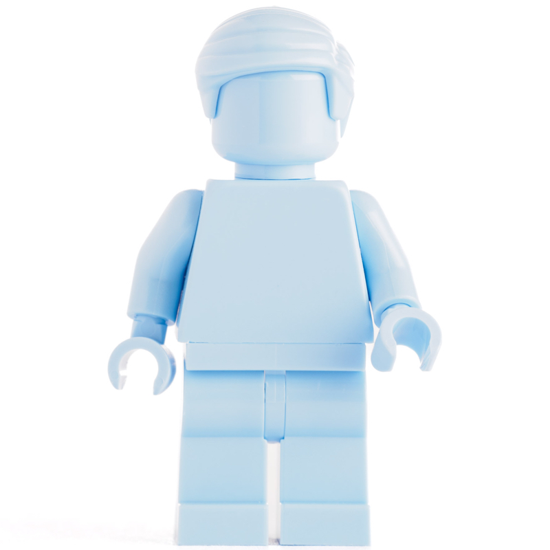 Monochrome bleu clair avec des cheveux (Monochrome Bright Light Blue with Hair)