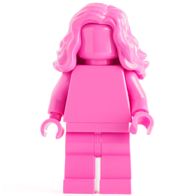 Monochrome rose foncé avec des cheveux (Monochrome Dark Pink with Hair)