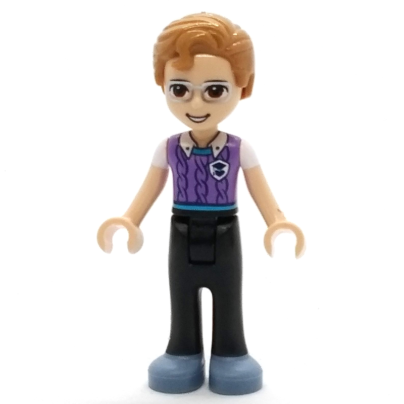 Julian — chemise lavande, pantalon noir, cheveux nougat moyen (Julian - Lavender Shirt, Black Pants, Medium Nougat Hair)