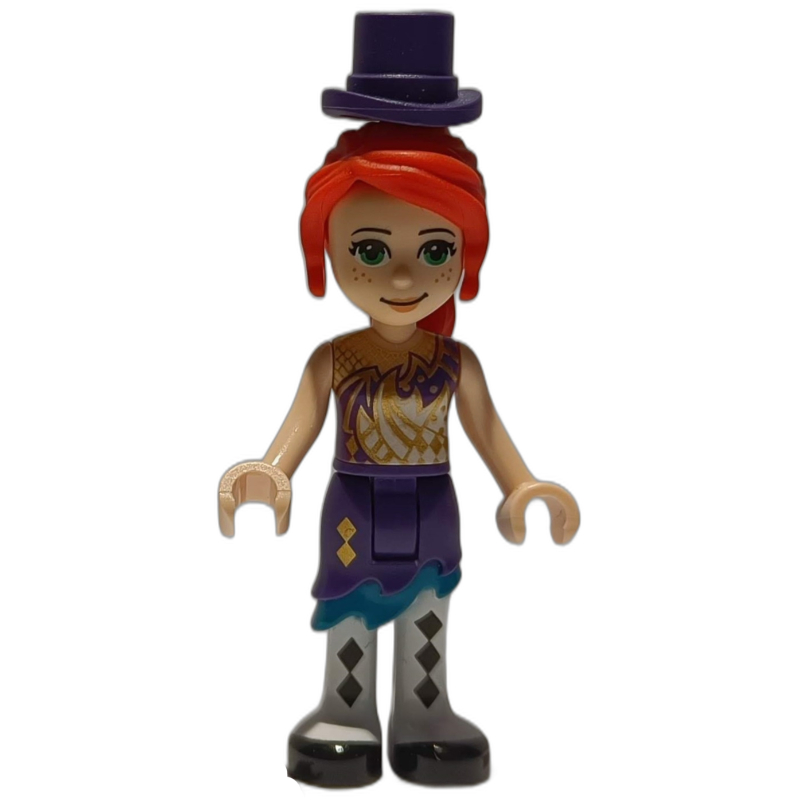 Mia — haut doré et pourpre foncé, jupe pourpre foncé (Mia - Gold/Dark Purple Top, Dark Purple Skirt)