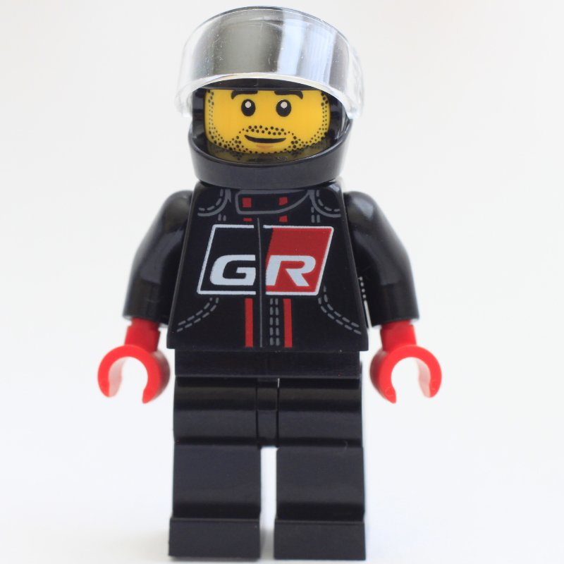 Pilote de course - gr torse noir / jambes, casque noir (Racer Driver - GR Black Torso/Legs, Black Helmet)