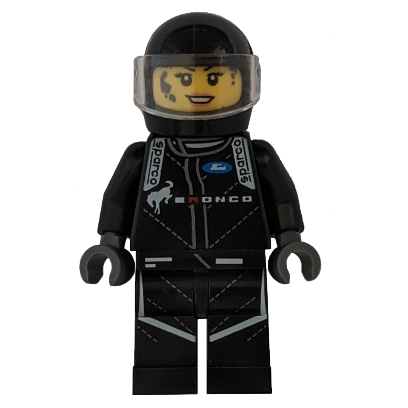 Pilote de course - torse noir, jambes noires, casque noir (Race Driver - Black Torso, Black Legs, Black Helmet)
